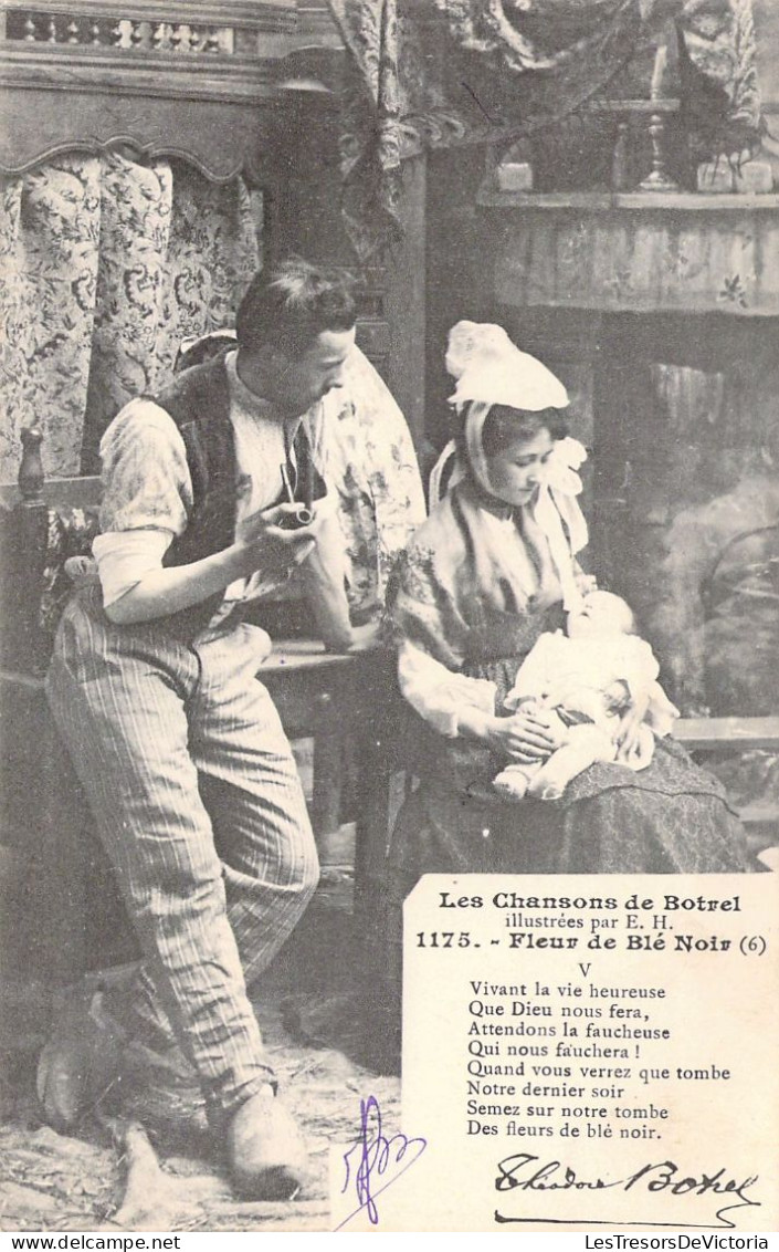 FOLKLORE - Les Chansons De Botrel - Fleur De Blé Noir - Carte Postale Ancienne - Musik