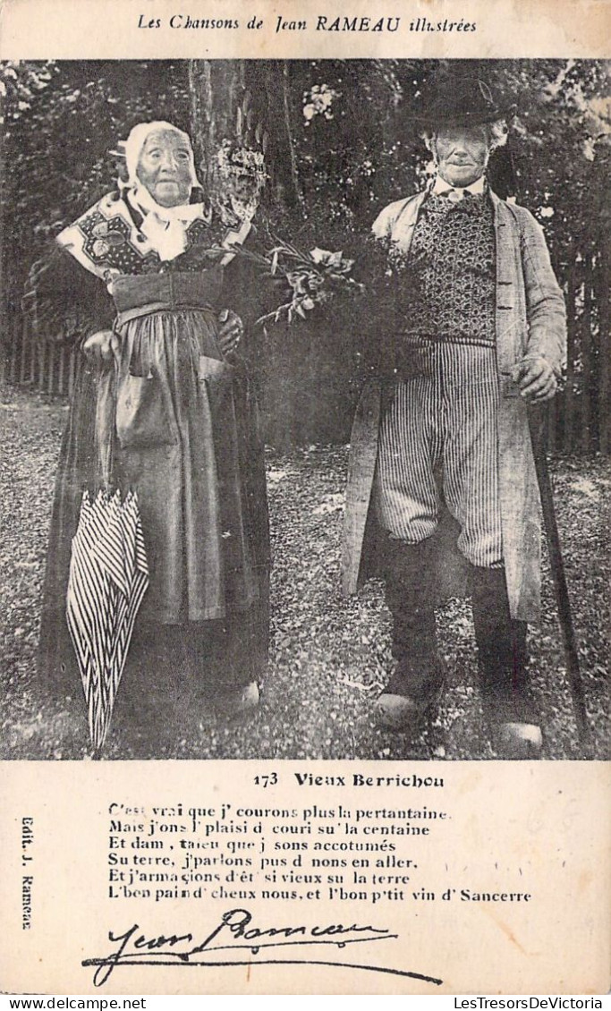 FOLKLORE - Les Chansons De Jean Rameau - Vieux Berrichou - Carte Postale Ancienne - Muziek