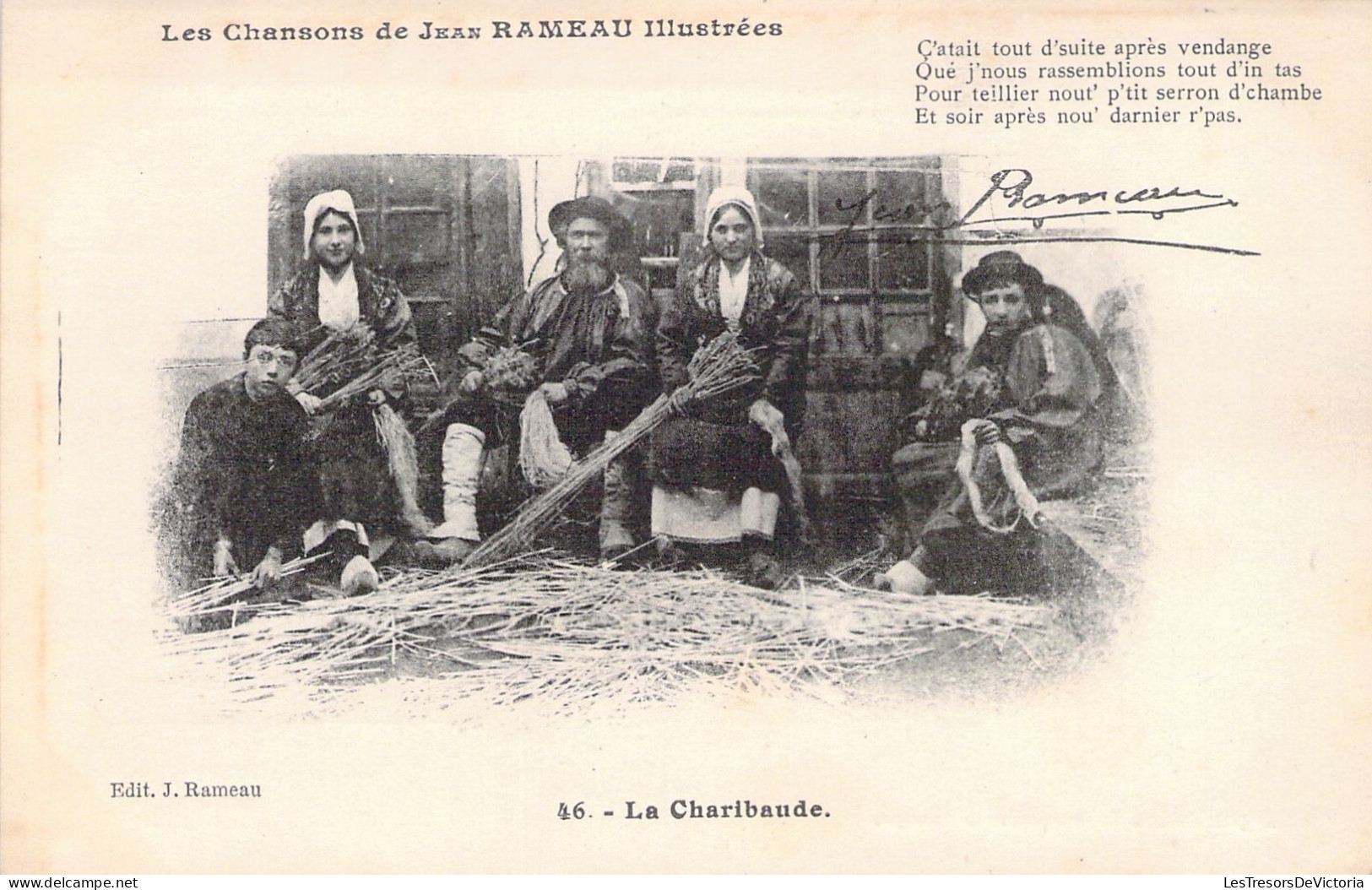 FOLKLORE - Les Chansons De Jean Rameau - La Charibaude - Carte Postale Ancienne - Musik