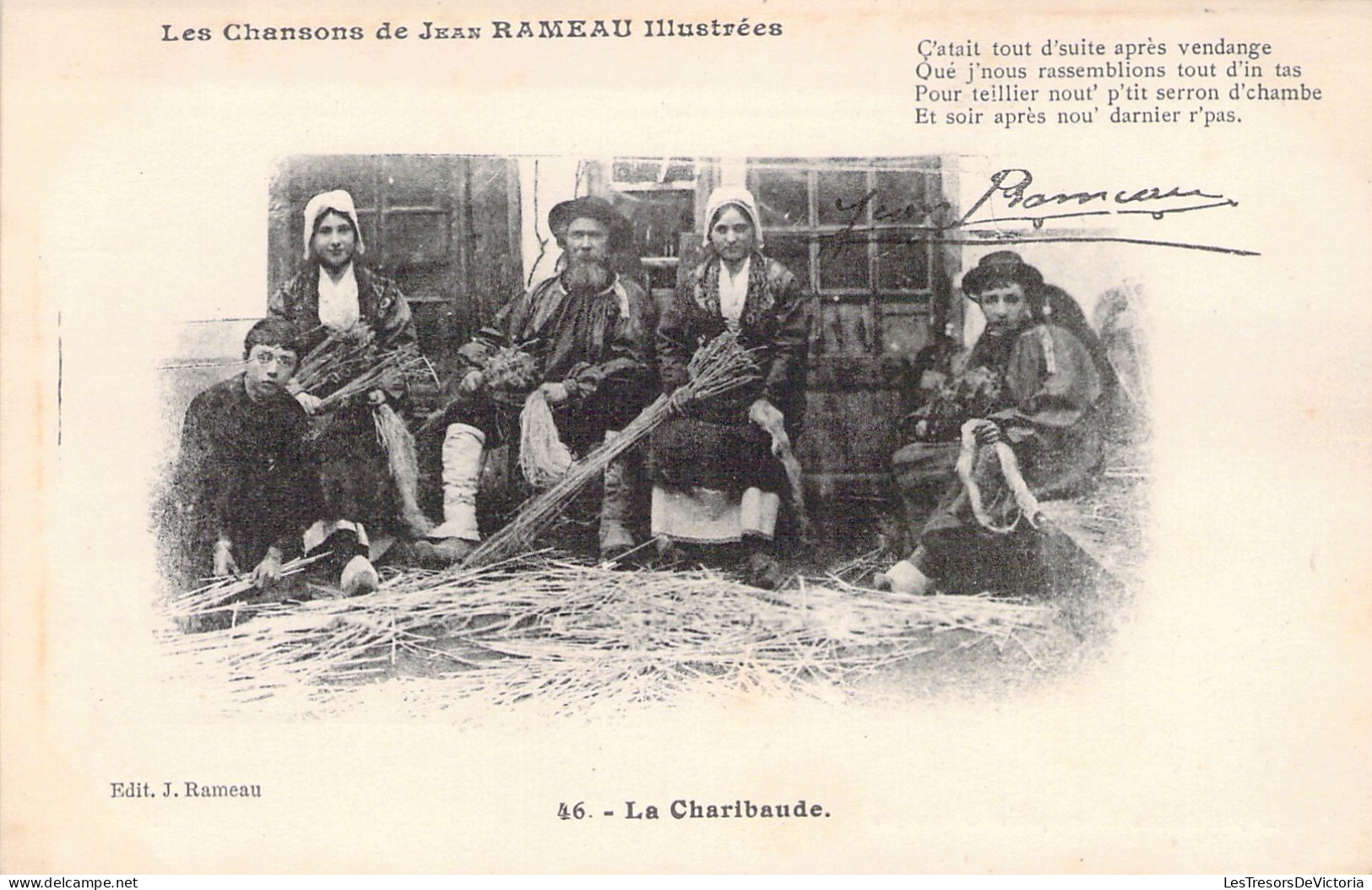 FOLKLORE - Les Chansons De Jean Rameau - La Charibaude - Carte Postale Ancienne - Musique