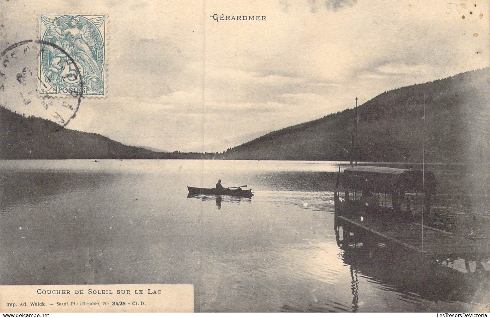 FRANCE - 88 - Gérardmer - Coucher De Soleil Sur Le Lac - Carte Postale Ancienne - Gerardmer