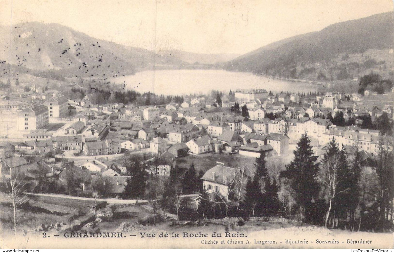 FRANCE - 88 - Gérardmer - Vue De La Roche Du Rain - Carte Postale Ancienne - Gerardmer