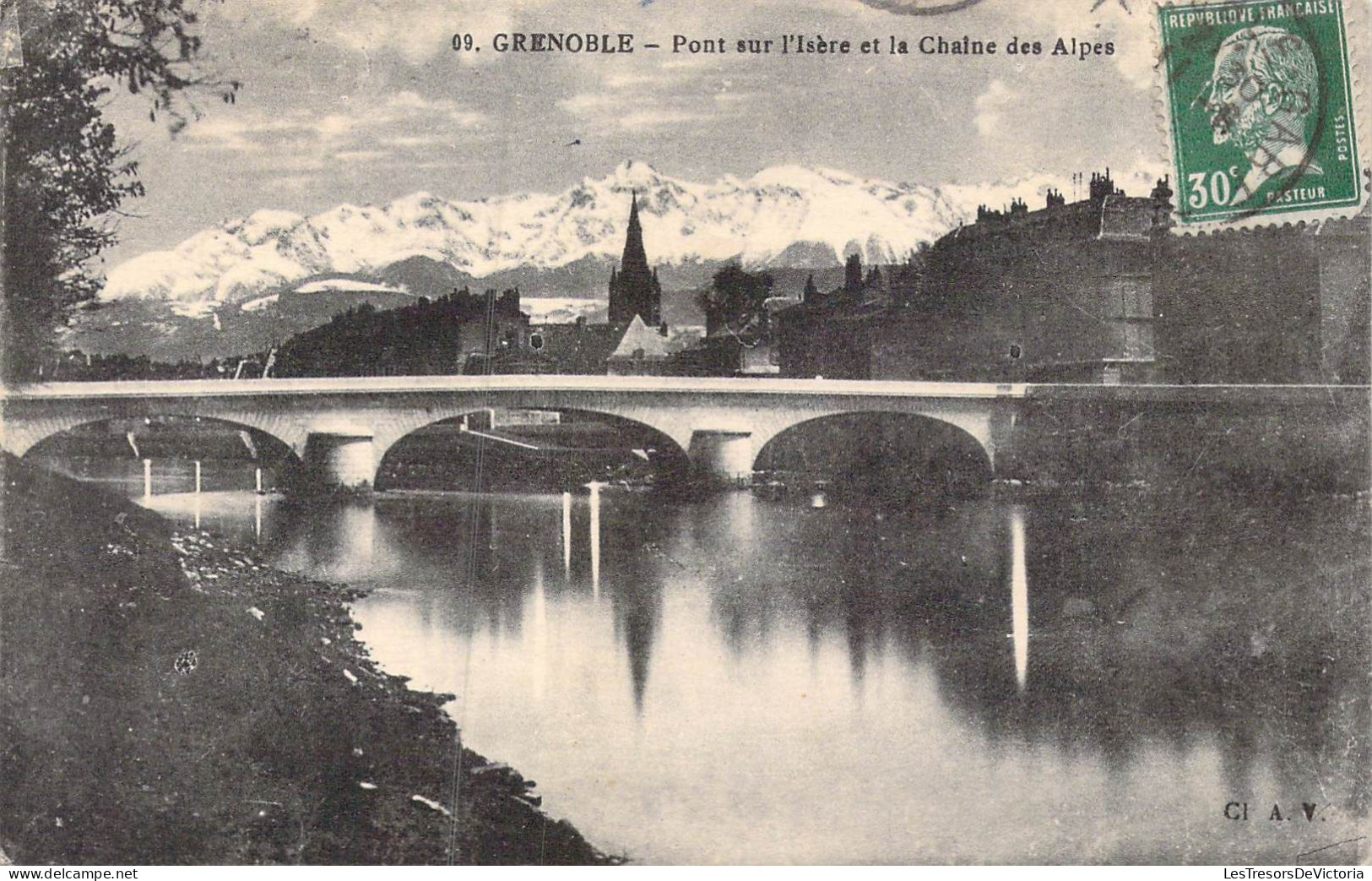 FRANCE - 38 - Grenoble - Pont Sur L'Isère Et La Chaîne Des Alpes - Carte Postale Ancienne - Grenoble