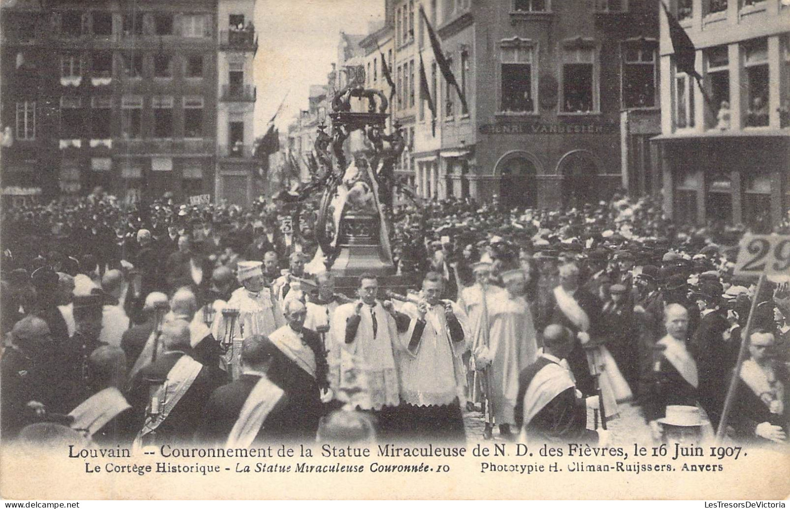 Belgique - LOUVAIN - Couronnement De La Statue Miraculeuse De Notre Dame Des Fièvres- Carte Postale Ancienne - Leuven