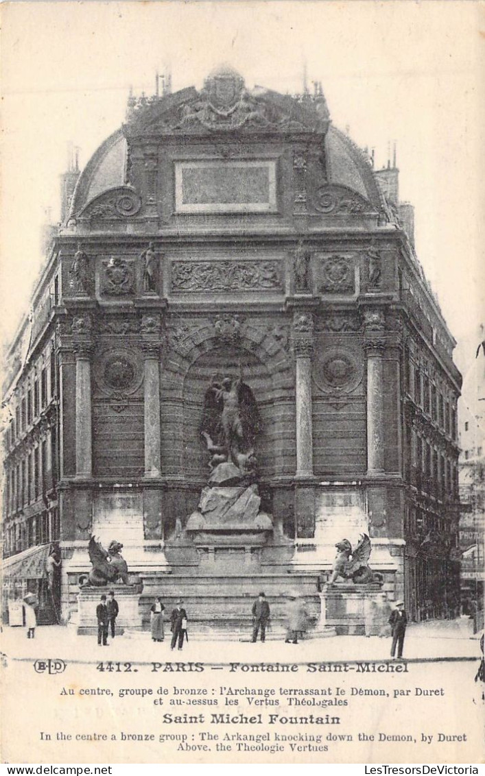 FRANCE - 75 - PARIS - Fontaine Saint Michel - Carte Postale Ancienne - Autres & Non Classés