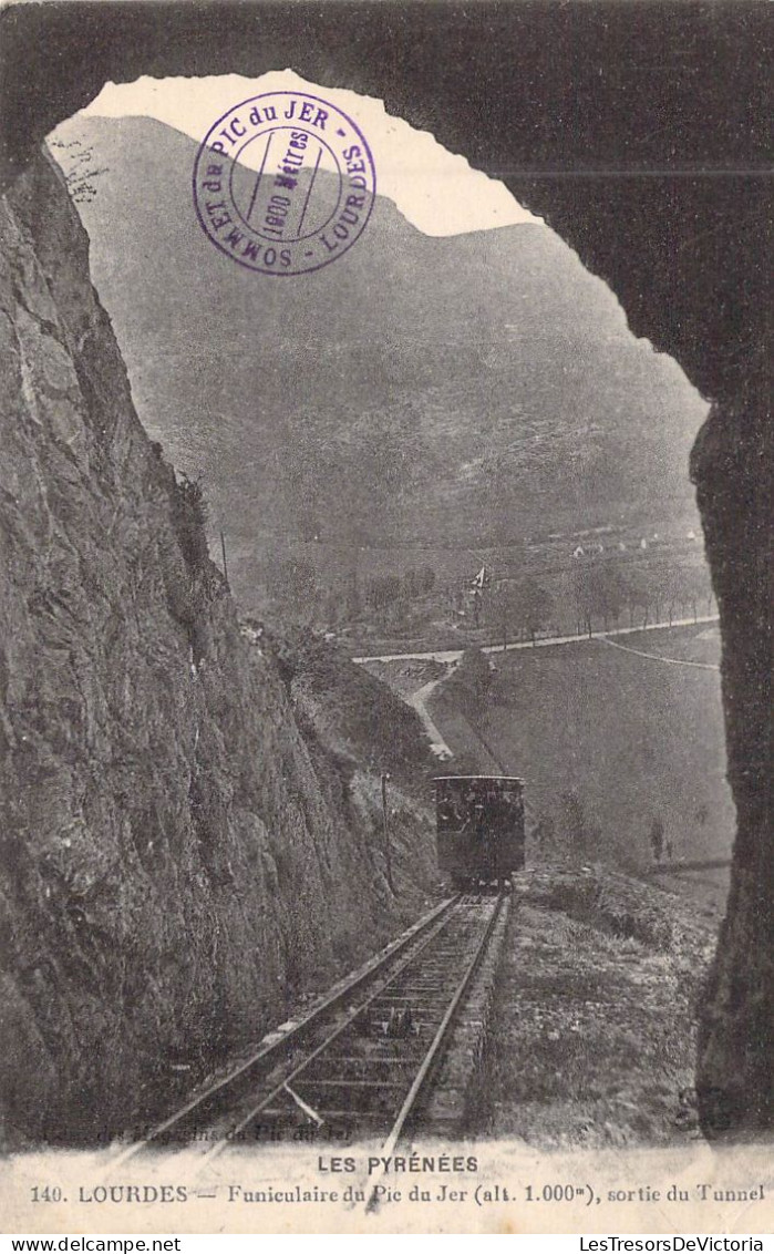 FRANCE - 65 - LOURDES - Funiculaire Du Pic Du Jer Sortie Du Tunnel - Carte Postale Ancienne - Lourdes