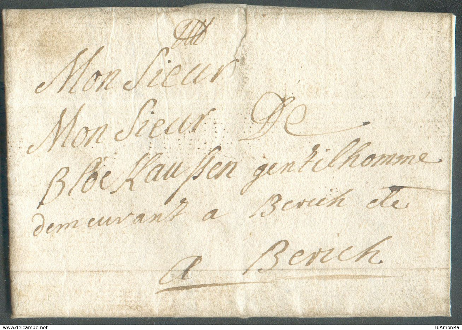 LAC De LUXEMBOURG Le 6 Juin 1733 Vers Bergh-  20982 - ...-1852 Voorfilatelie