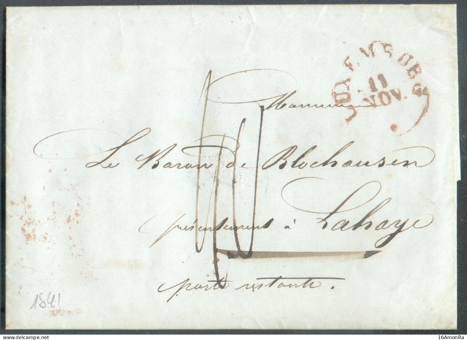 LAC De LUXEMBOURG (type Hollandais) Le 11 Novembre 1841 Vers La Haye -  20983 - ...-1852 Préphilatélie