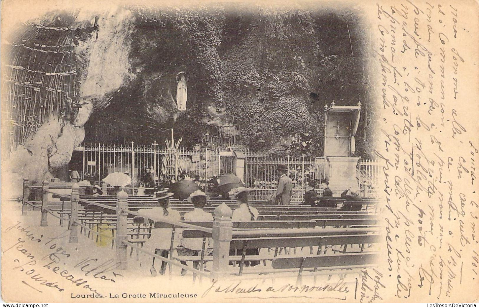 FRANCE - 65 - LOURDES - La Grotte Miraculeuse - Carte Postale Ancienne - Lourdes