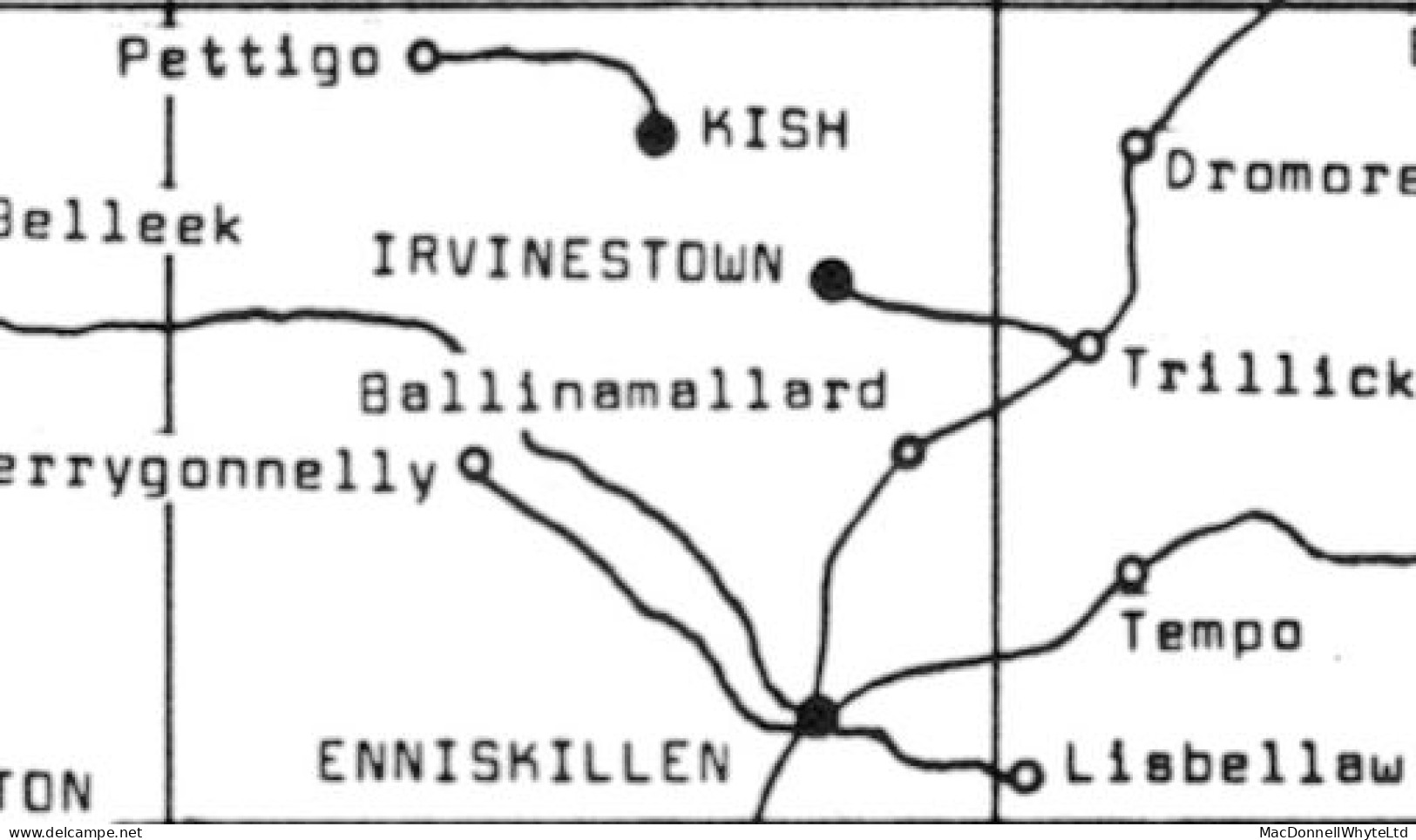 Ireland Fermanagh Donegal 1842 Blue And 1844 KISH/PENNY POST To Dublin - Prefilatelia