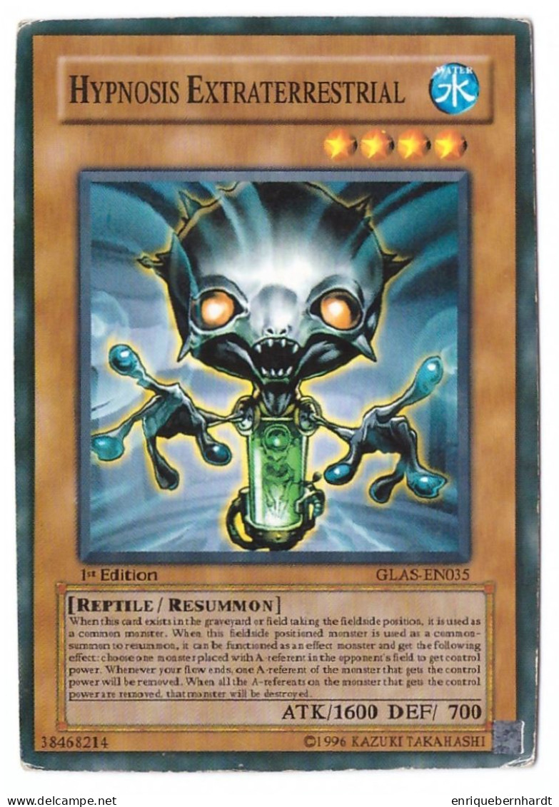 YU-GI-OH! • HYPNOSIS EXTRATERRESTRIAL • GLAS-EN035 • ATK/1600 DEF/700 - Yu-Gi-Oh