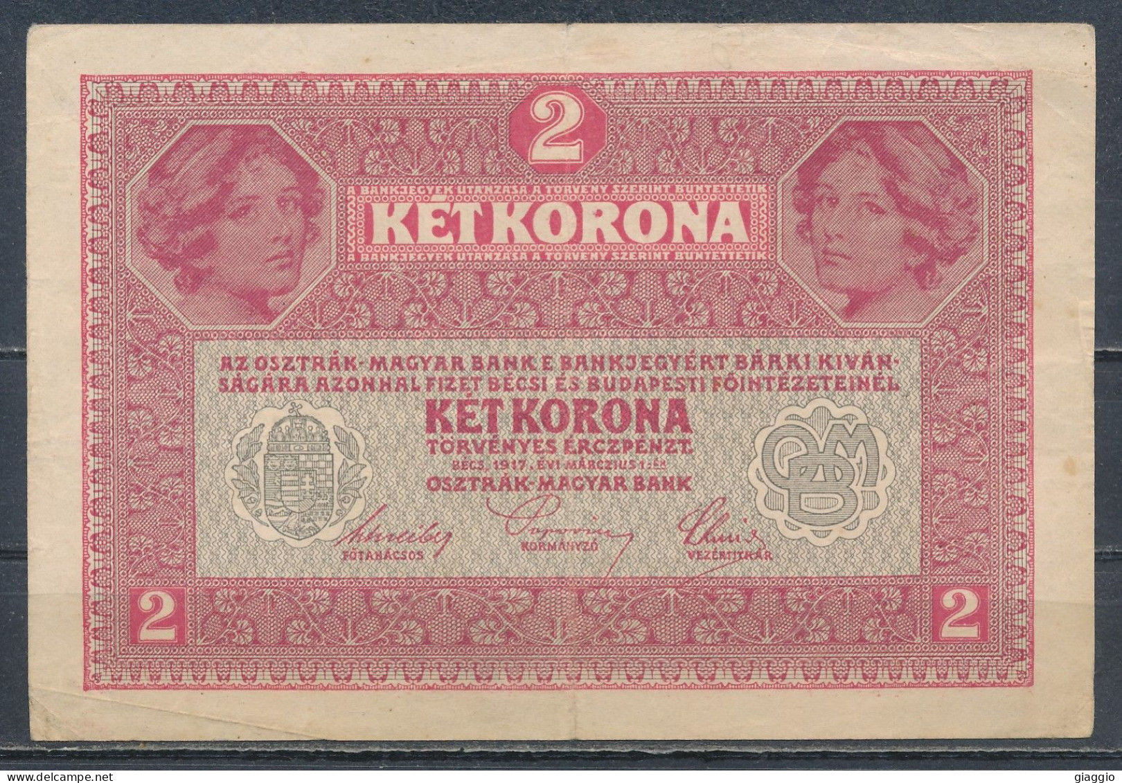 °°° AUSTRIA - 2 KET KORONA 1917 °°° - Autriche