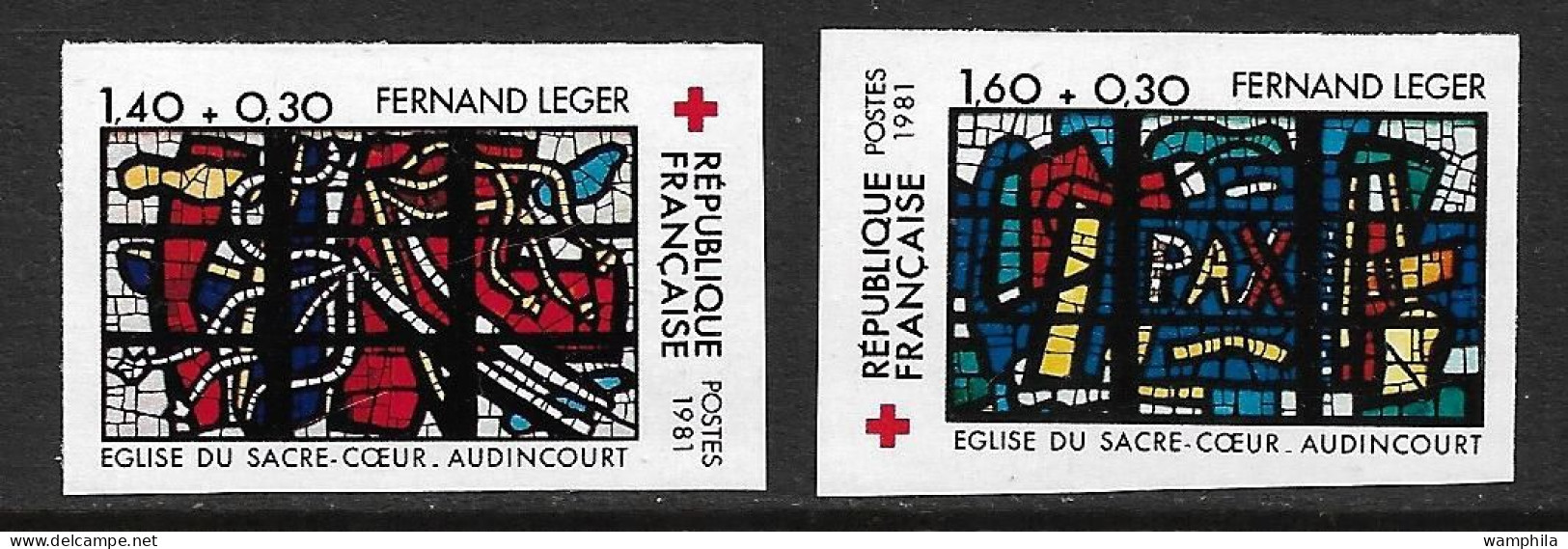 France 1979, N°2175/76a** Non Dentelé. Croix-Rouge , Cote 115€ - 1981-1990