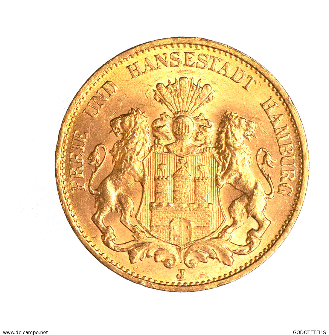 Allemagne-Ville Libre DHambourg 20 Mark 1913 Hambourg - 5, 10 & 20 Mark Gold