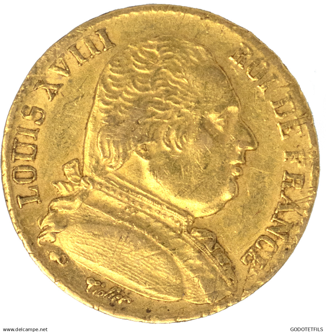 Louis XVIII-20 Francs 1814 Bordeaux - 20 Francs (oro)