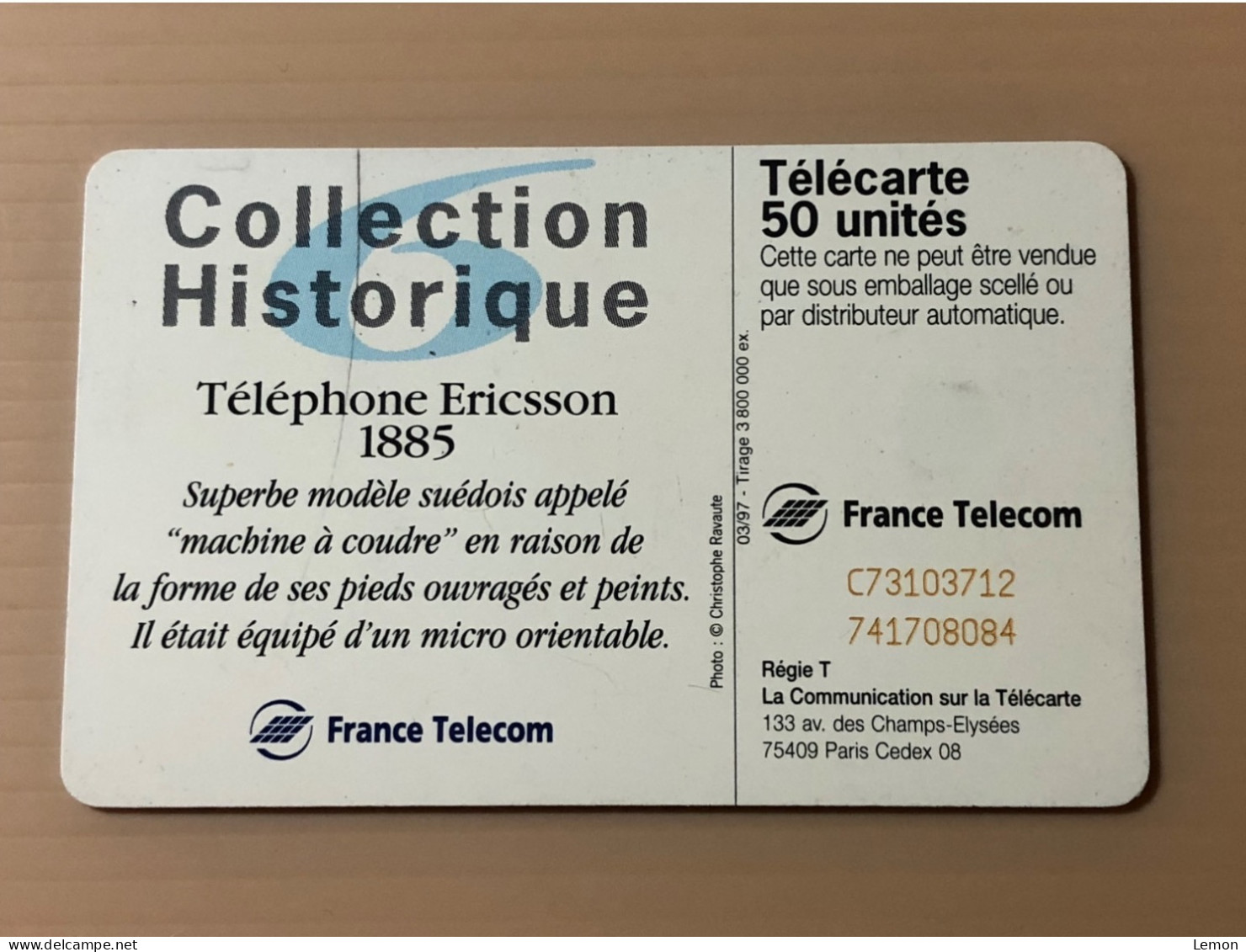 France Telecom Chip Telecarte Phonecard - Antique Phone - Set Of 1 Used Card - Other & Unclassified