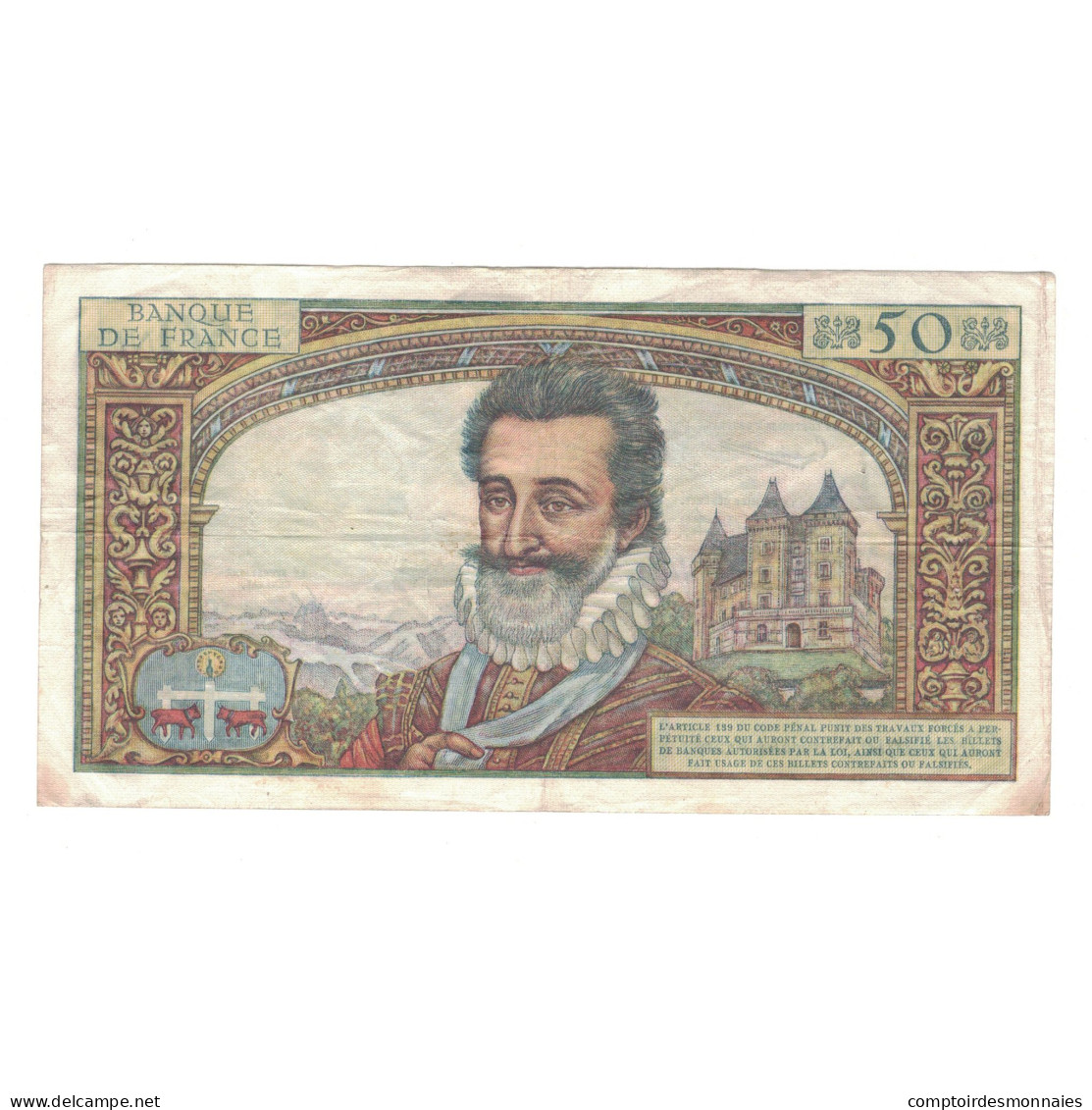 France, 50 Nouveaux Francs, Henri IV, 1960, O.25, TTB, Fayette:58.3, KM:143a - 50 NF 1959-1961 ''Henri IV''