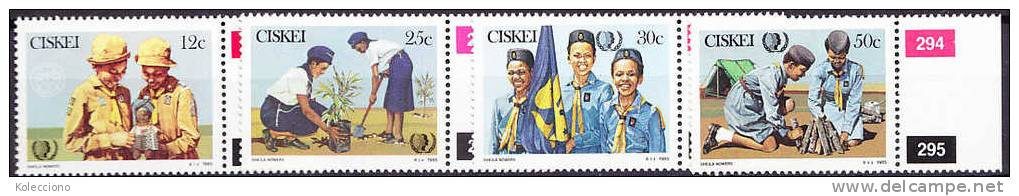 Ciskei 1985 Yv. 75-78 Year Of The Youngsters, 75th Ann. Boy Scouts MNH - Ciskei