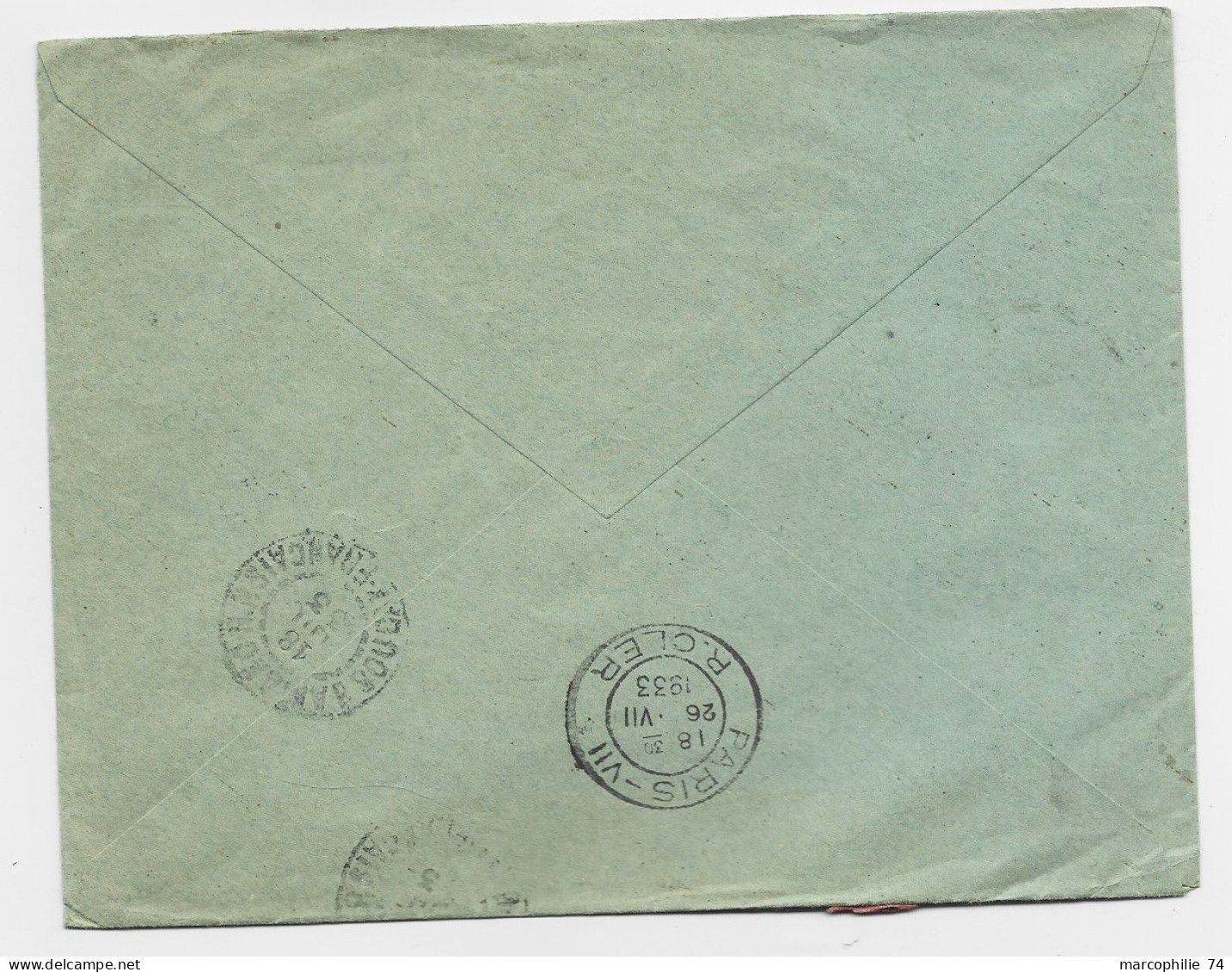 SOUDAN FRANCAIS 50CX7 LETTRE COVER AVION GUGOUNI 1933 TO PARIS - Covers & Documents