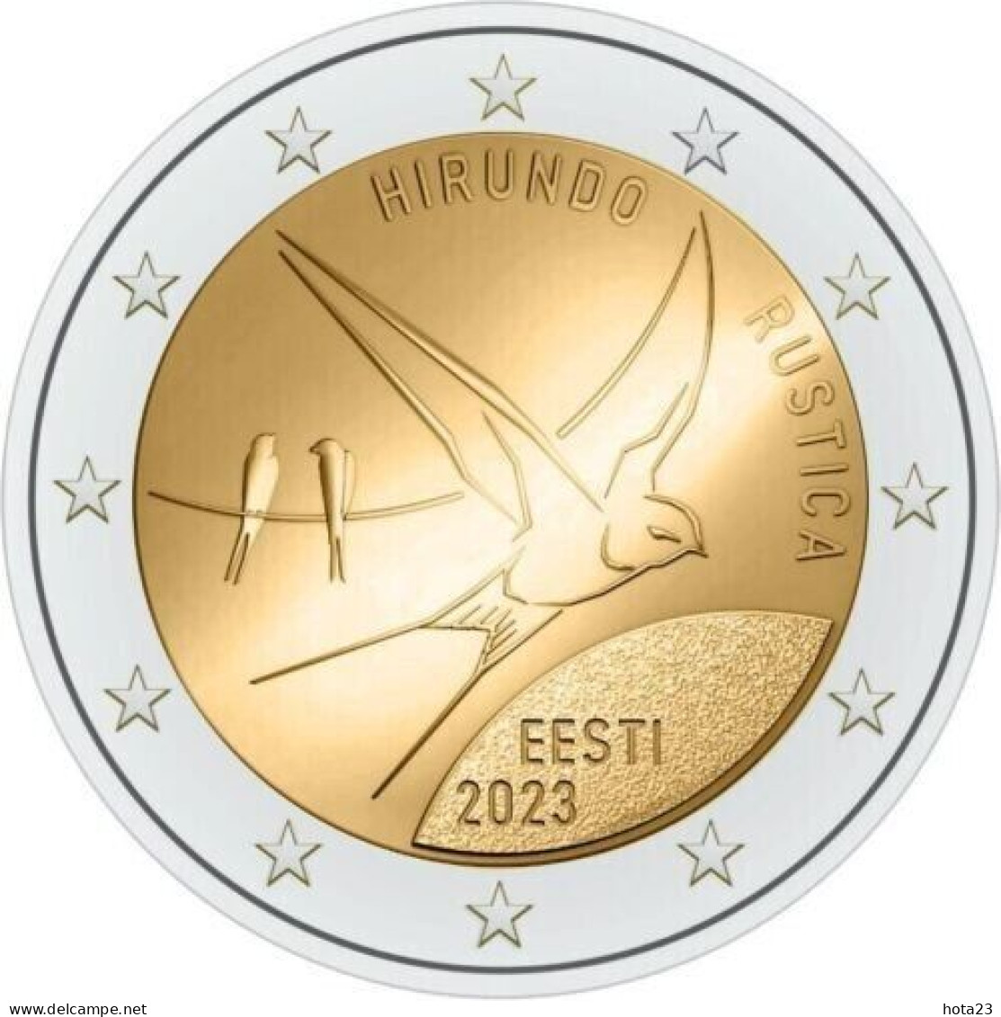 Pre Sale Shipping End Of MAI Estonia 2023 BU 2 Euro Coin  The Barn Swallow UNC - Estonia