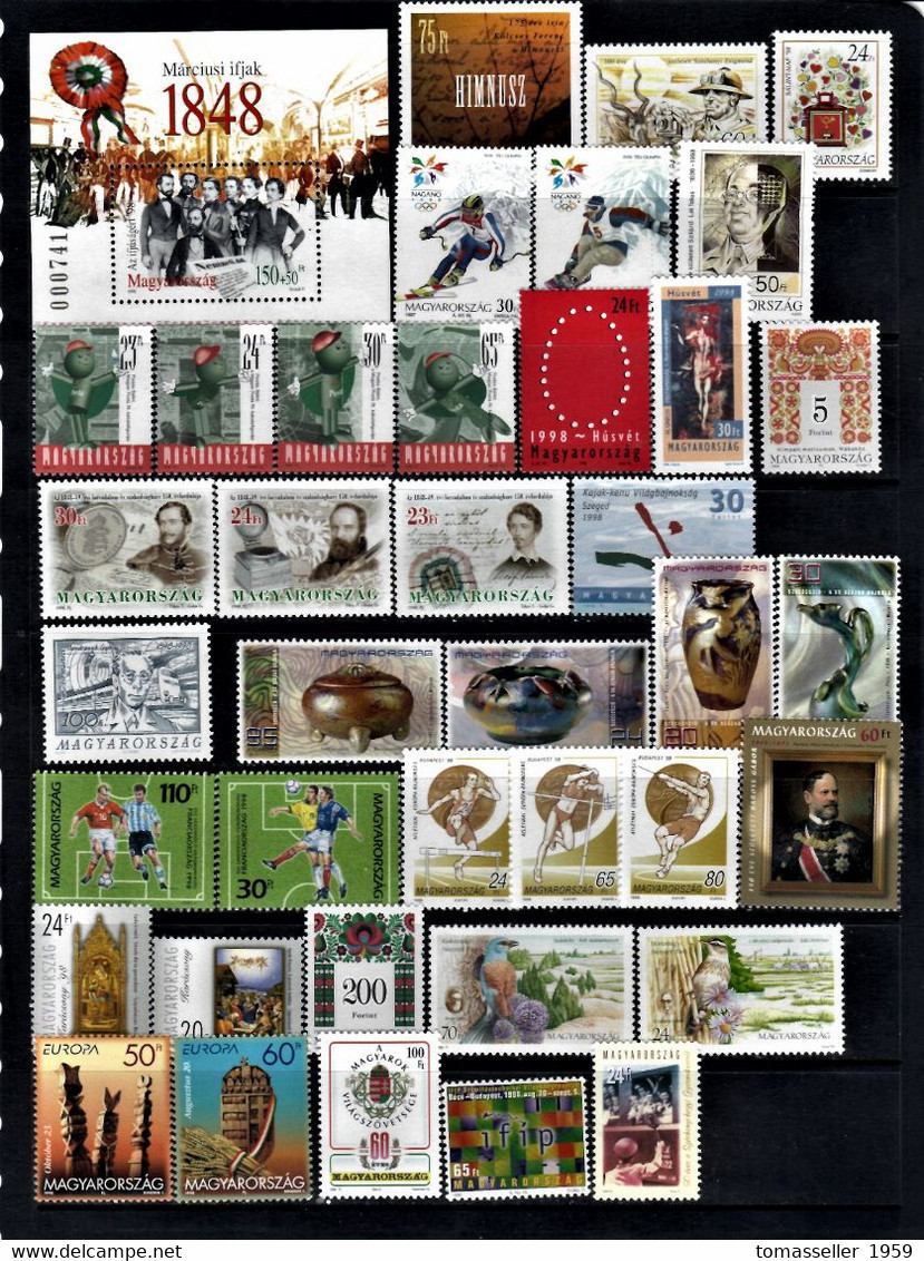 Hungary-1998 Full Years Set - 25 Issues.MNH - Ganze Jahrgänge