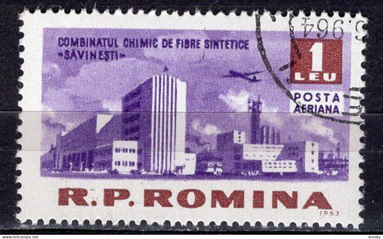 S2703 - ROMANIA ROUMANIE AERIENNE Yv N°170 - Gebruikt