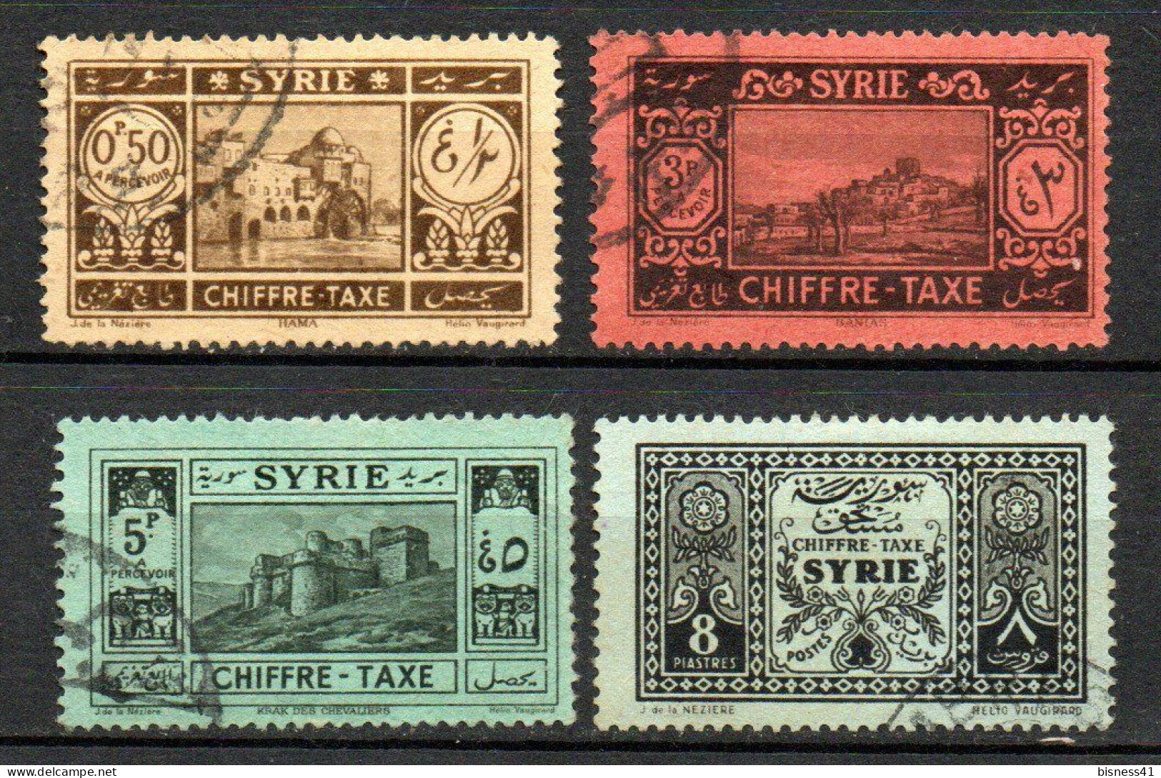 Col33 Colonie Syrie Taxe N° 32 + 35 à 37 Oblitéré Cote : 10,50€ - Timbres-taxe