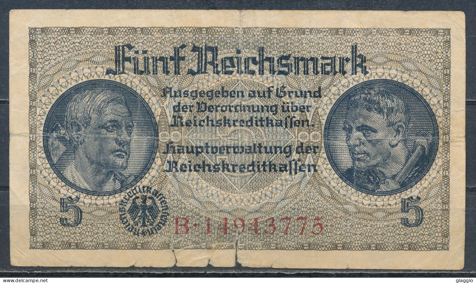 °°° GERMANY - 5 REICHSMARK °°° - 5 Reichsmark