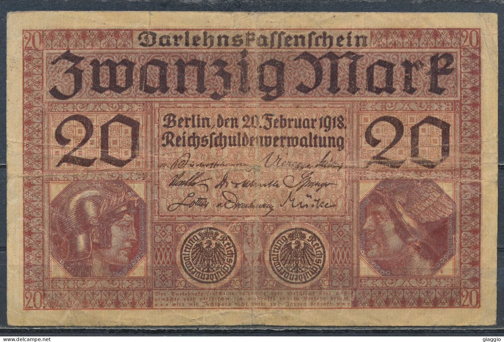 °°° GERMANY - 20 REICHSMARK 1918 °°° - 20 Mark