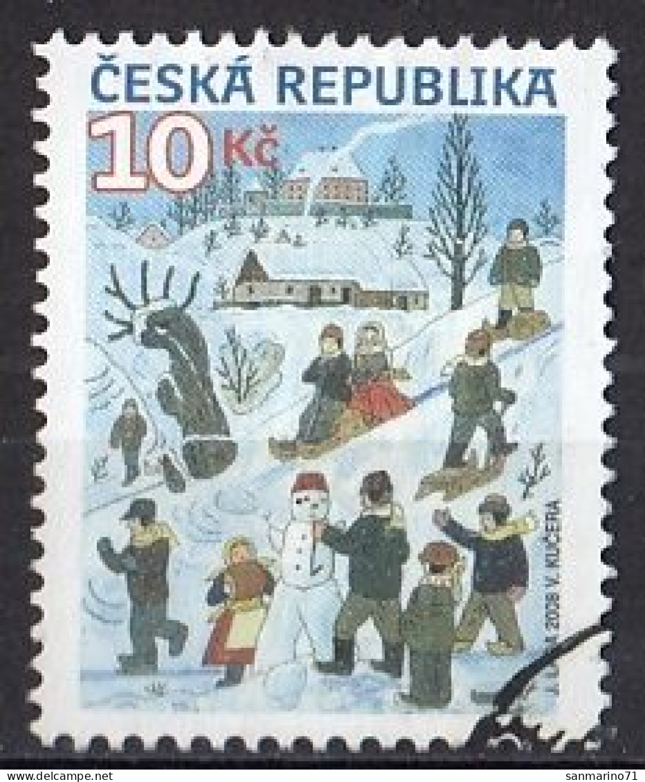 CZECH REPUBLIC 582,used,falc Hinged - Oblitérés