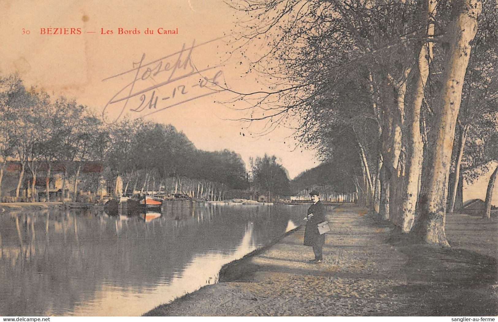 CPA 34 BEZIERS LES BORDS DU CANAL - Beziers