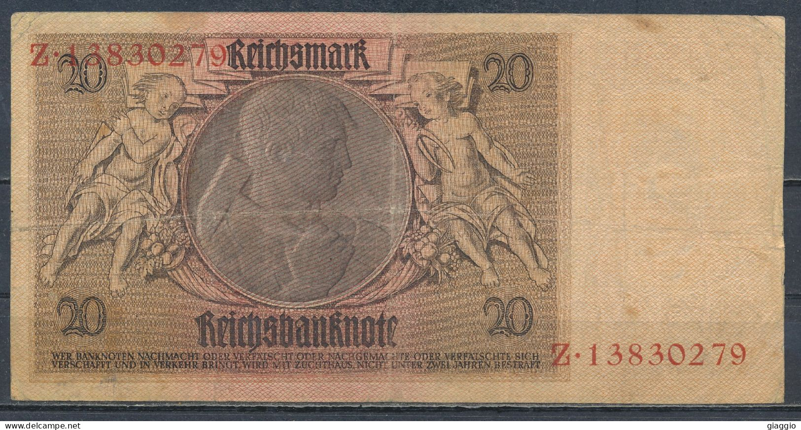 °°° GERMANY - 20 REICHSMARK 1929 SERIE Z °°° - 20 Mark