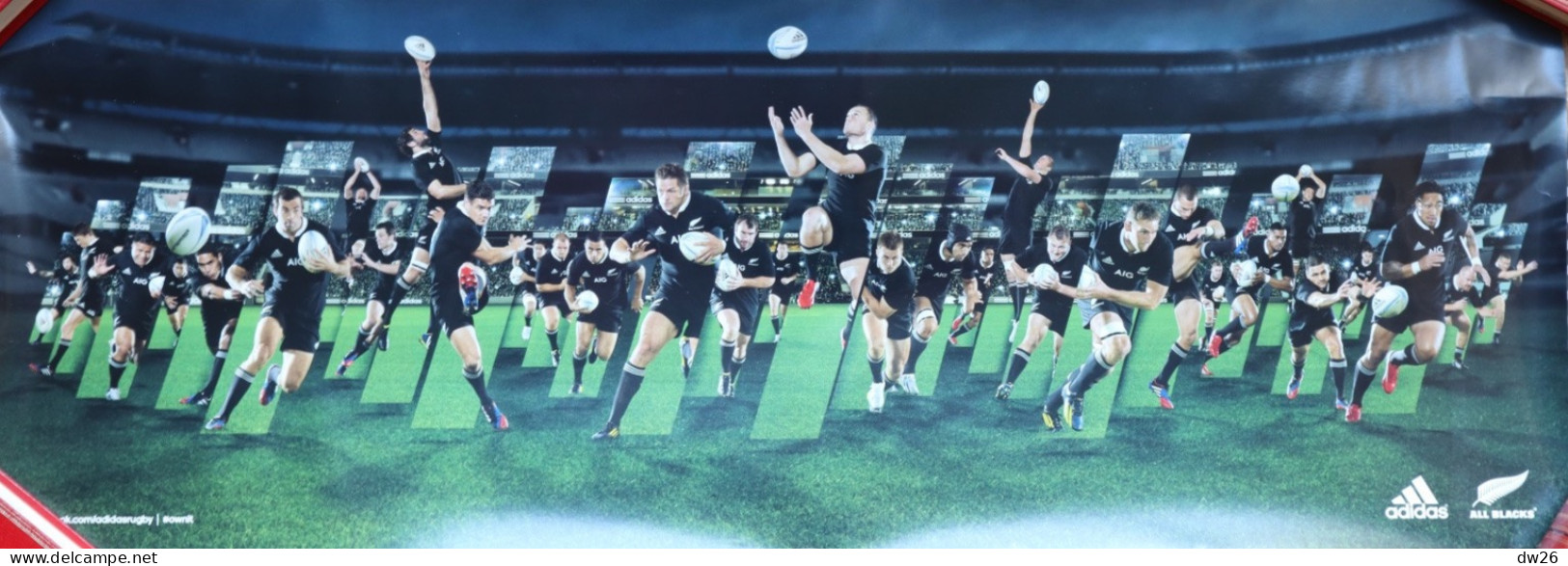 Sports, Rugby - Photo Publicitaire Panoramique Equipe All Blacks 2013 - Publicité Adidas Et AIG - Sport
