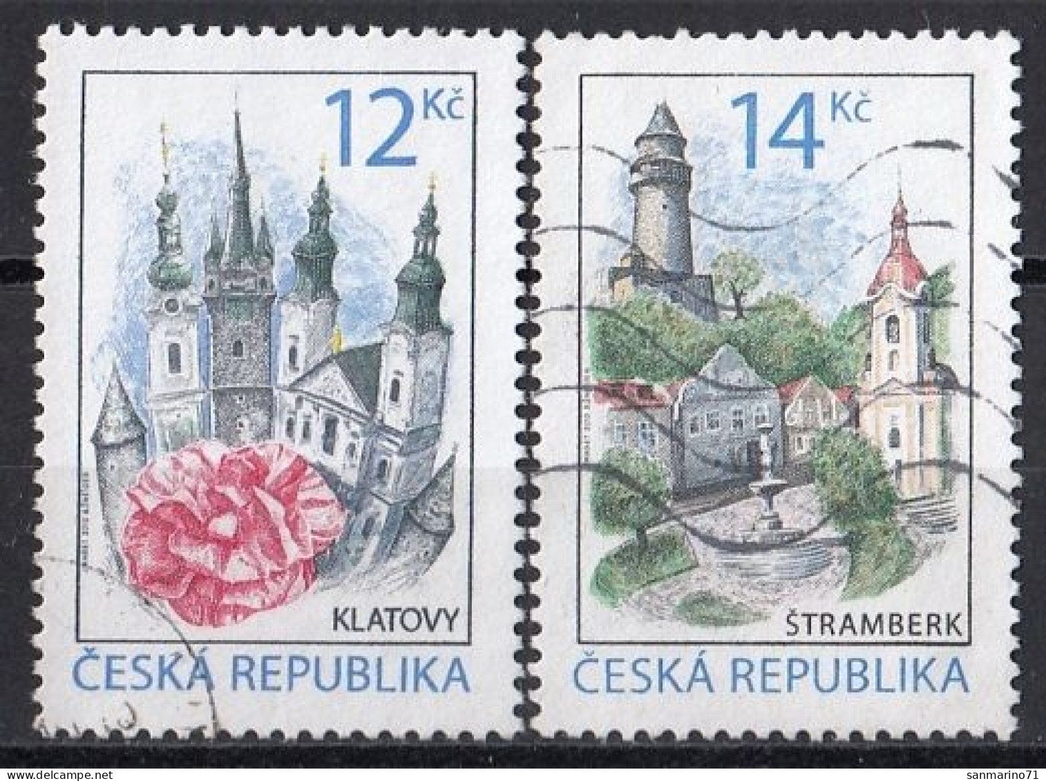 CZECH REPUBLIC 636-637,used,falc Hinged - Oblitérés