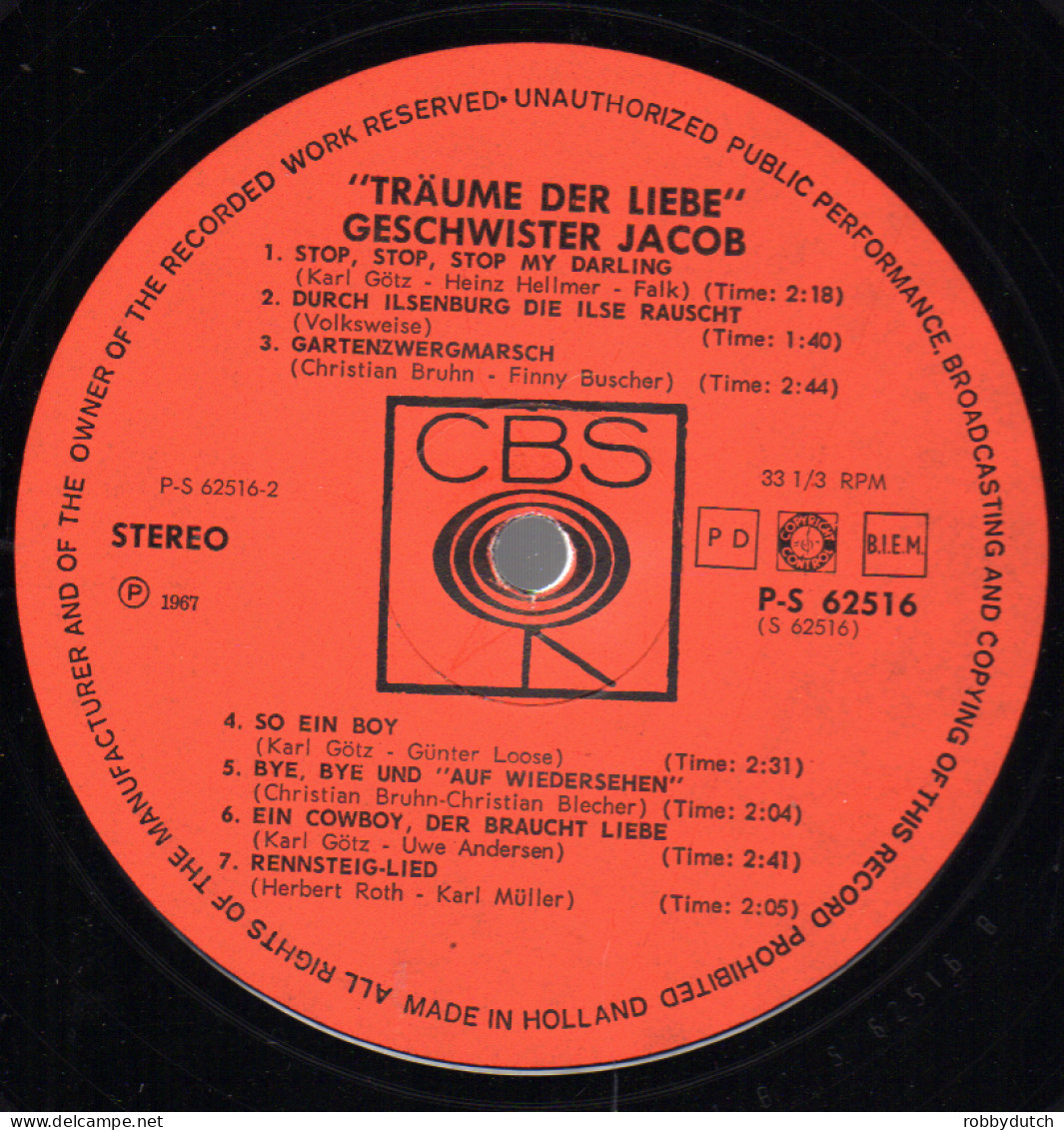 * LP *  GESCHWISTER JACOB - TRÄUME DER LIEBE (Holland 1967 EX!!) - Sonstige - Deutsche Musik