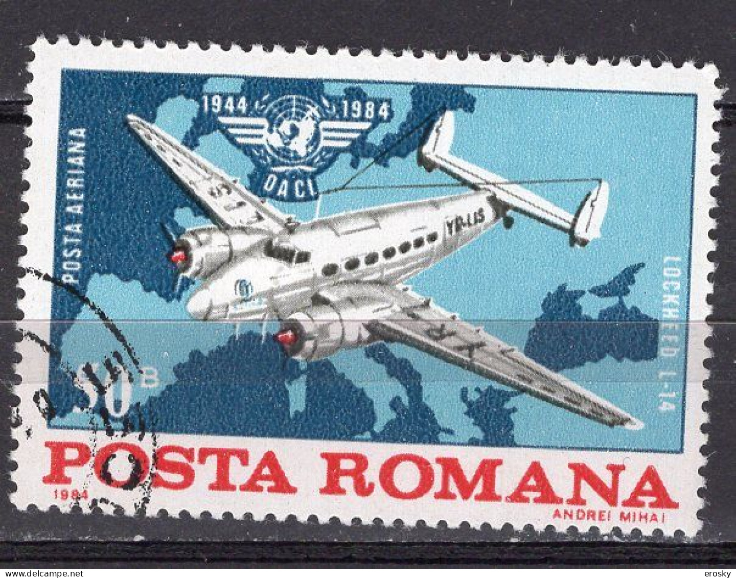 S2795 - ROMANIA ROUMANIE AERIENNE Yv N°295 - Gebruikt