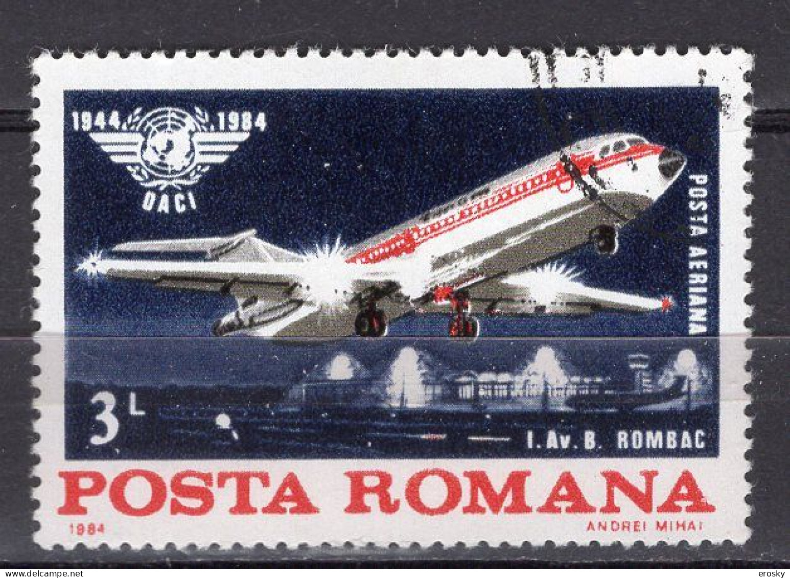 S2797 - ROMANIA ROUMANIE AERIENNE Yv N°297 - Usati