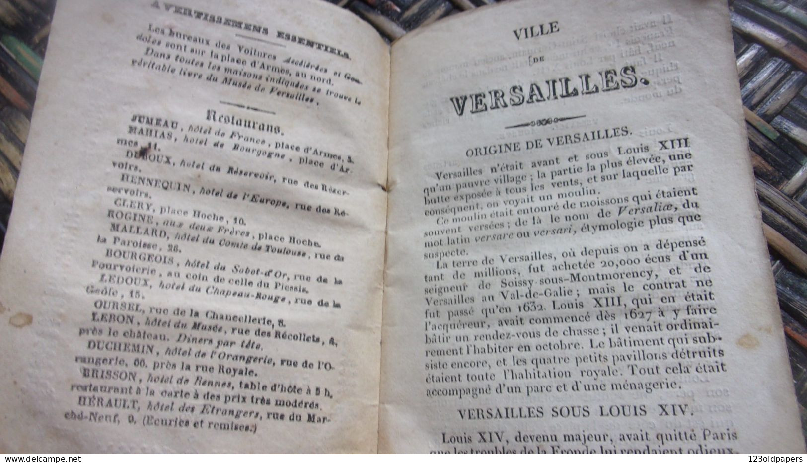 RARE 1839 VERSAILLES INDICATEUR DESCRIPTION PARSALLES ET NUMEROS TABLEAUX PORTRAITS SCULPURES DU MUSEE  PLAN 100 PAGES - Ile-de-France