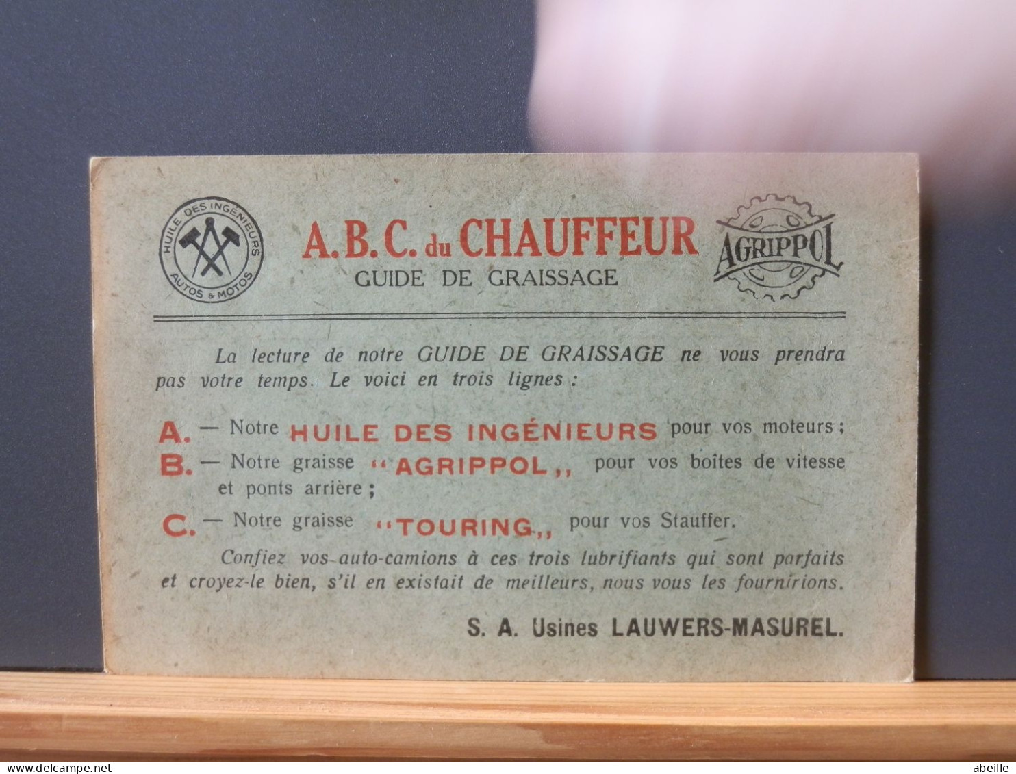 65/553K CP BELGE PREO 1927  BRUXELLES - Typografisch 1922-31 (Houyoux)