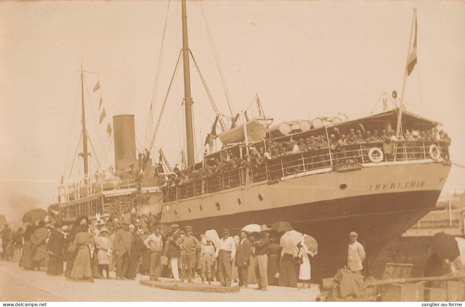 CPA 34 CETTE CARTE PHOTO DU PAQUEBOT L'IMERETHIE - Sete (Cette)