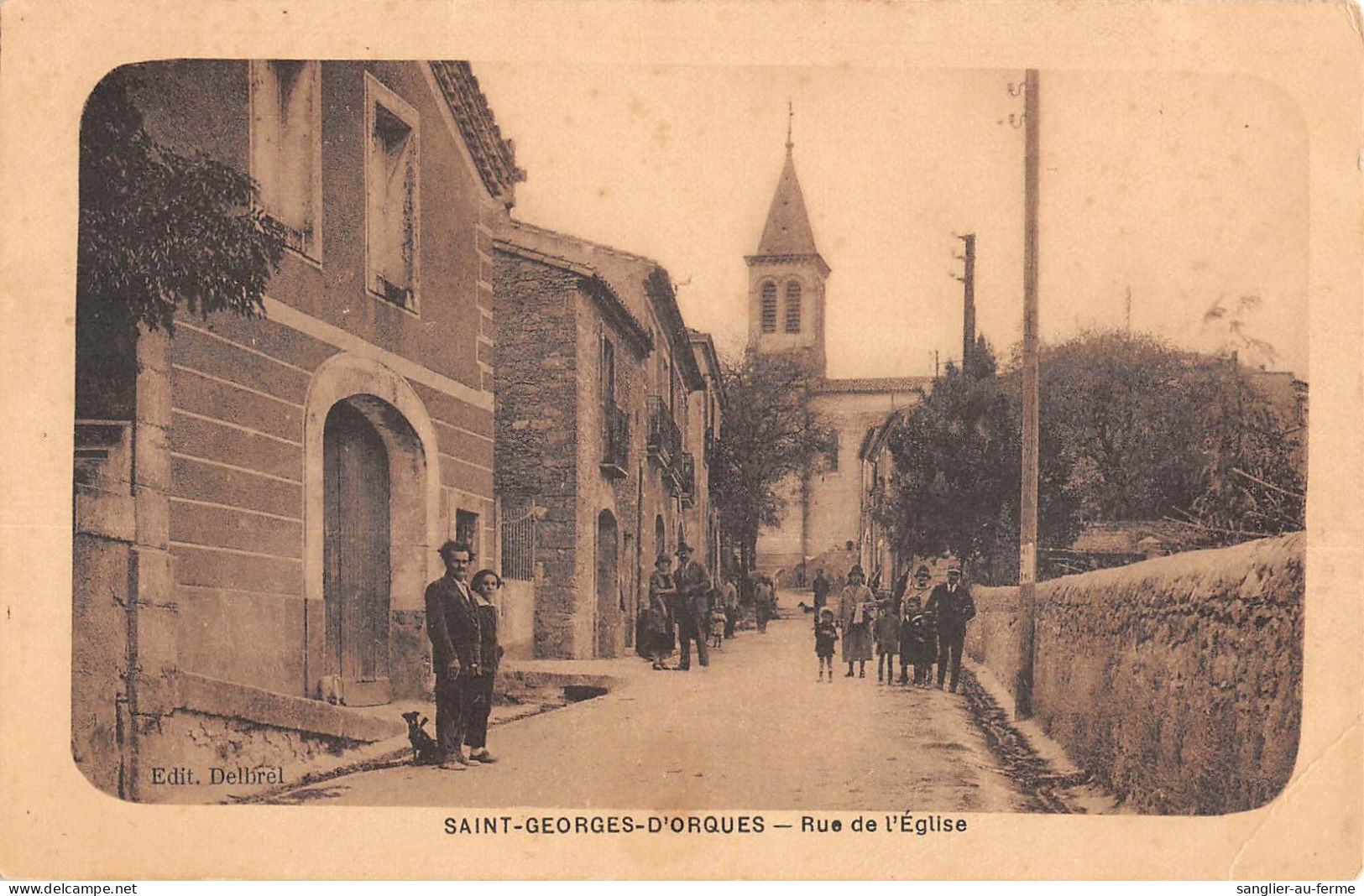 CPA 34 SAINT GEORGES D'ORQUES RUE DE L'EGLISE - Sonstige & Ohne Zuordnung