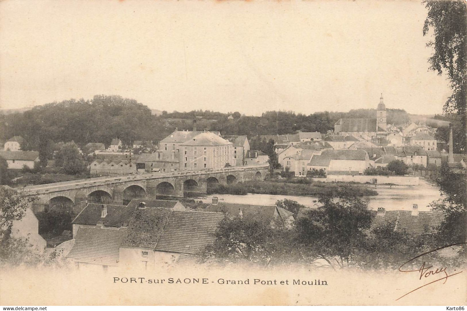 Port Sur Saône * Vue Sur Le Grand Pont Et Le Moulin - Port-sur-Saône