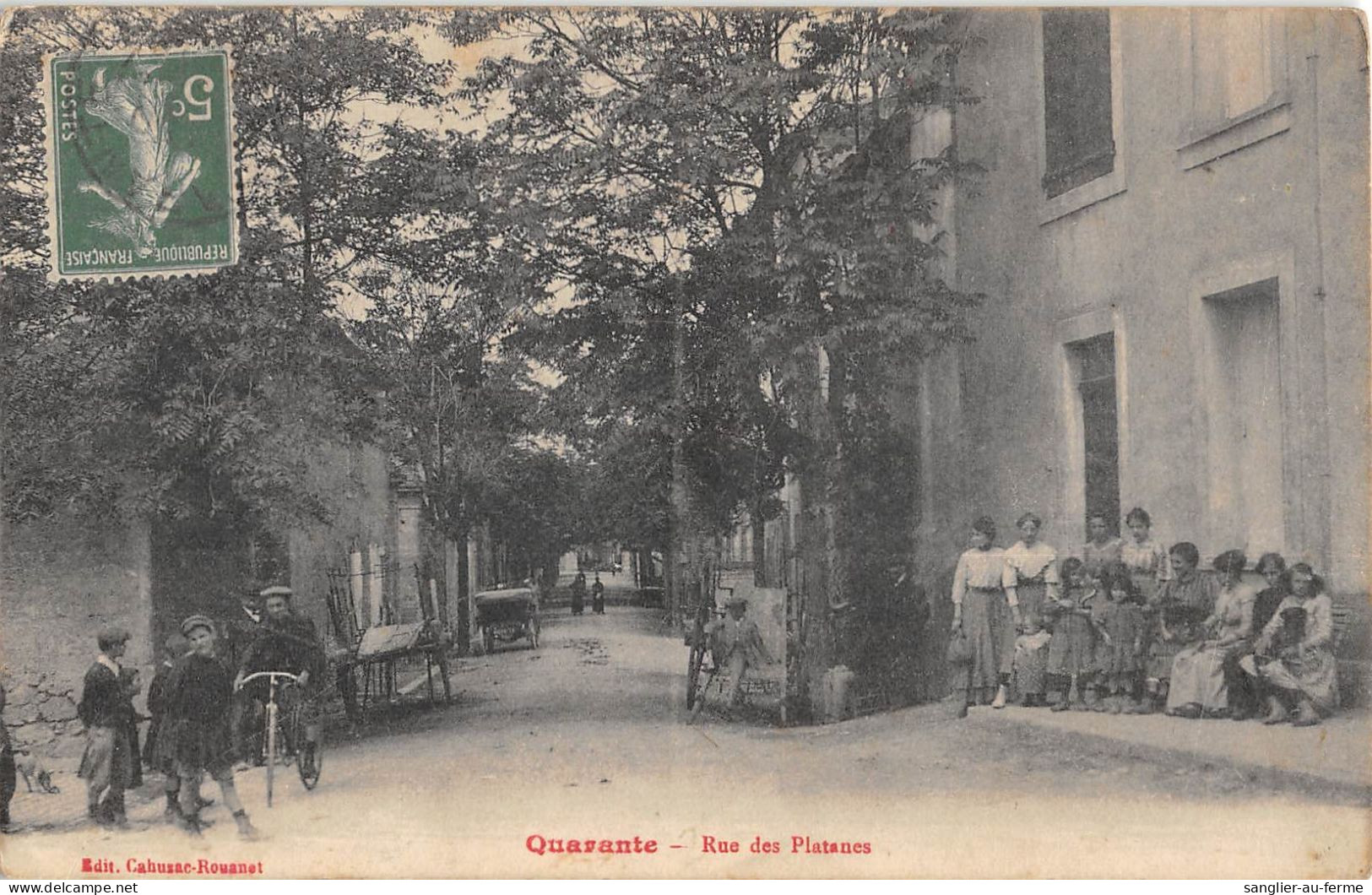 CPA 34 QUARANTE RUE DES PLATANES - Other & Unclassified