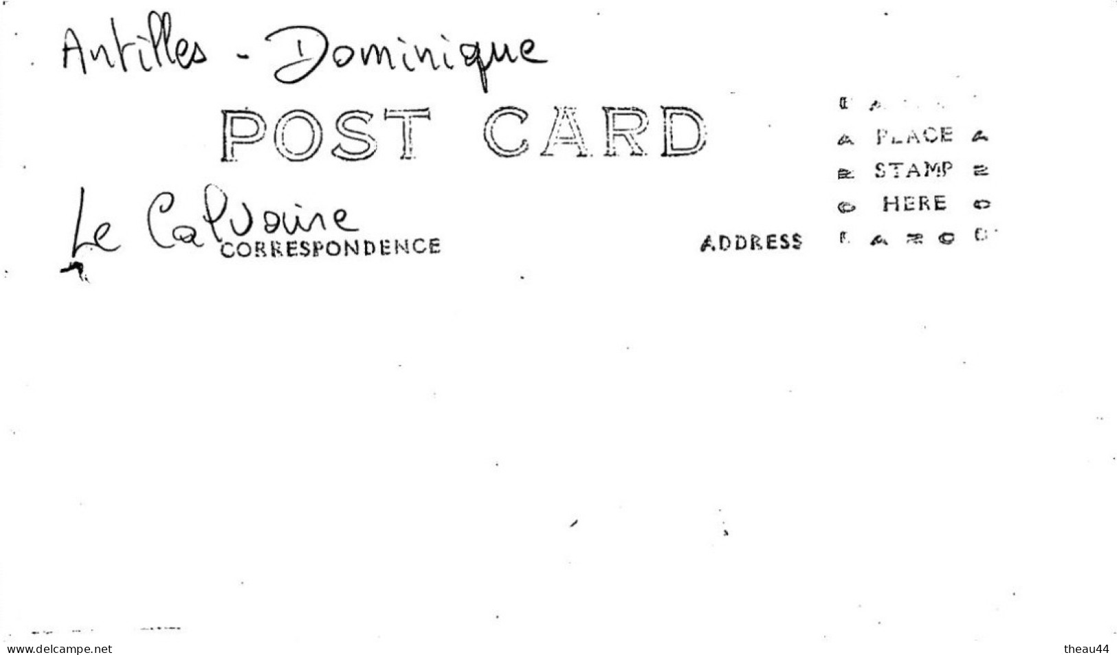 ¤¤   -  ANTILLES  -  DOMINIQUE  -  Carte-Photo   -  Le Calvaire  (dim 8 X 14)    -   ¤¤ - Dominique