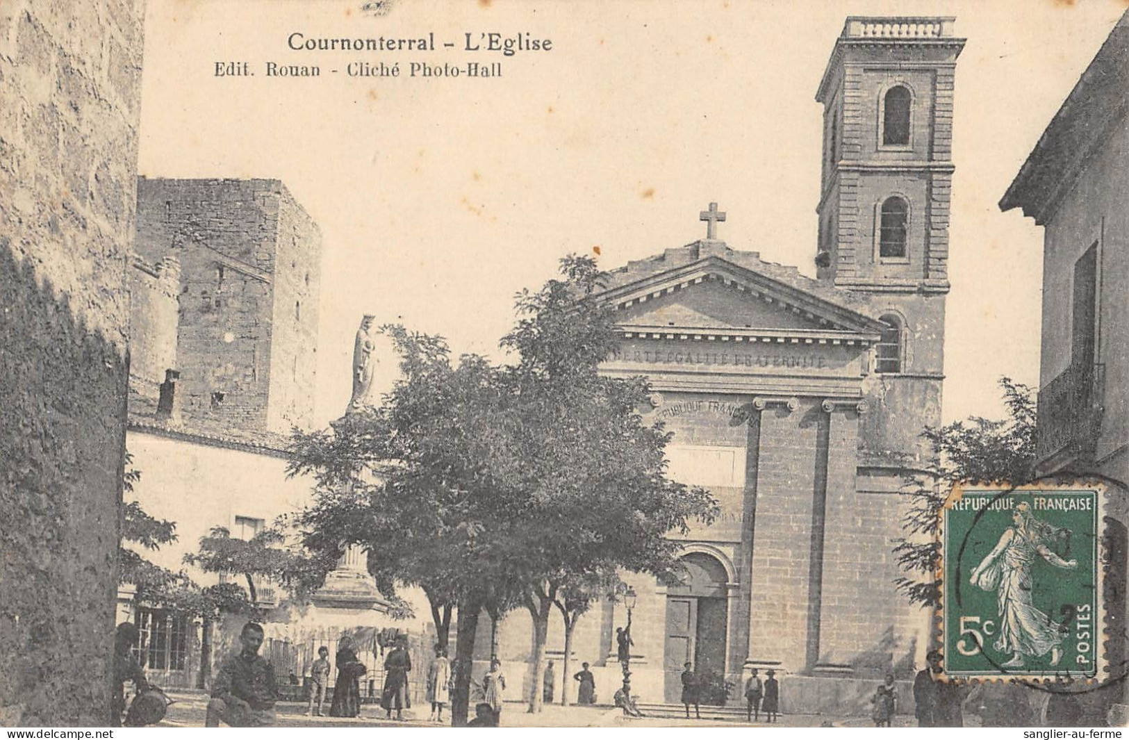 CPA 34 COURNONTERRAL EGLISE - Other & Unclassified