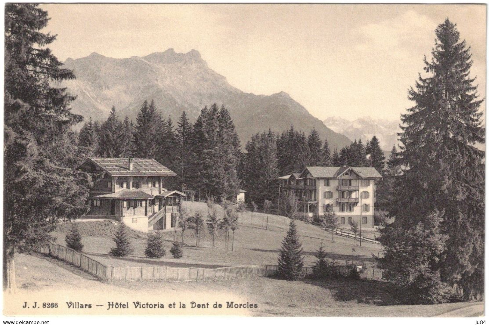 Suisse - Vaud - Villars - Hôtel Victoria Et La Dent De Morcles - Carte Postale Vierge - Morcles