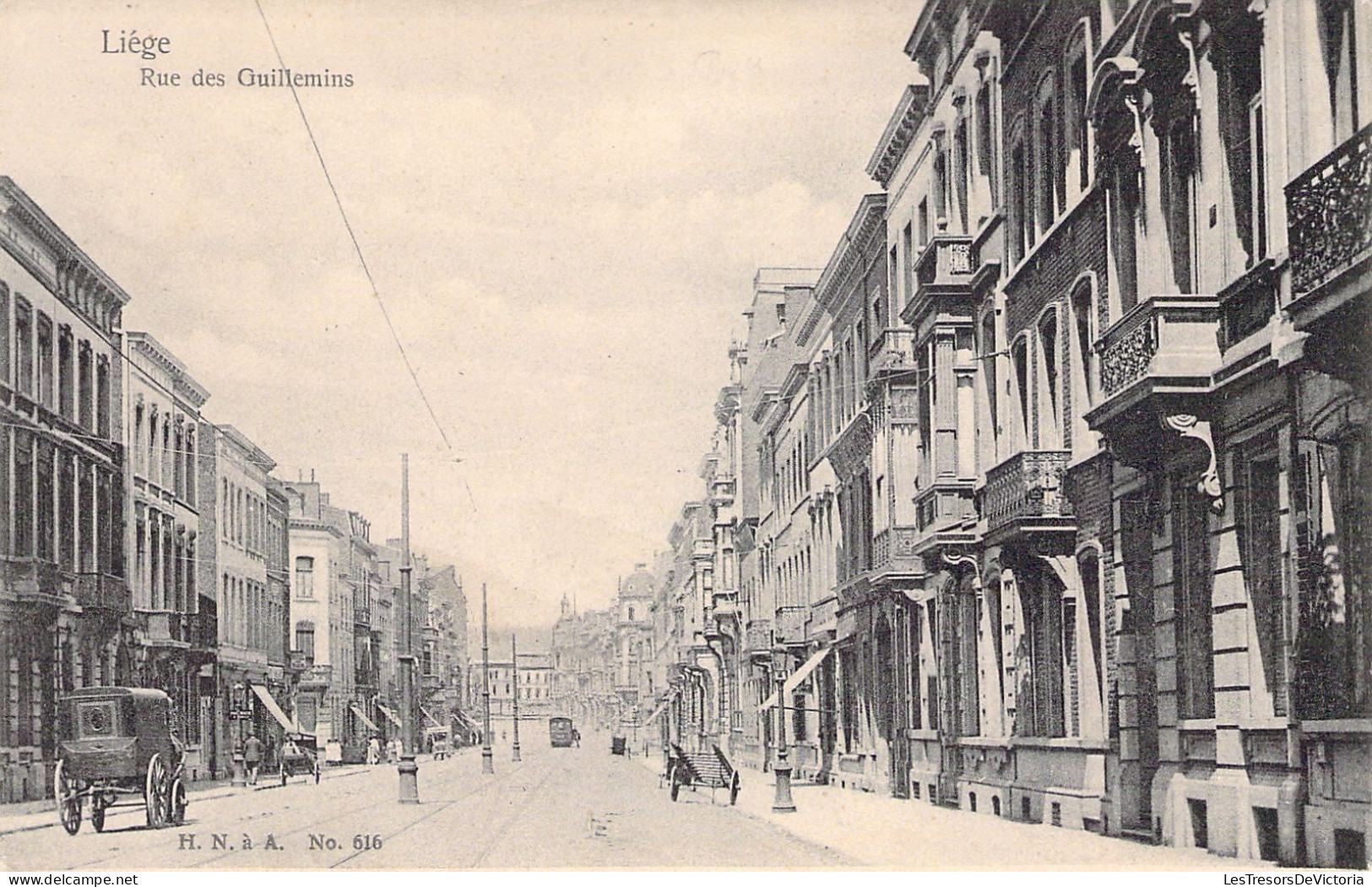 BELGIQUE - Liège - Rue Des Guillemins - Carte Postale Ancienne - Sonstige & Ohne Zuordnung