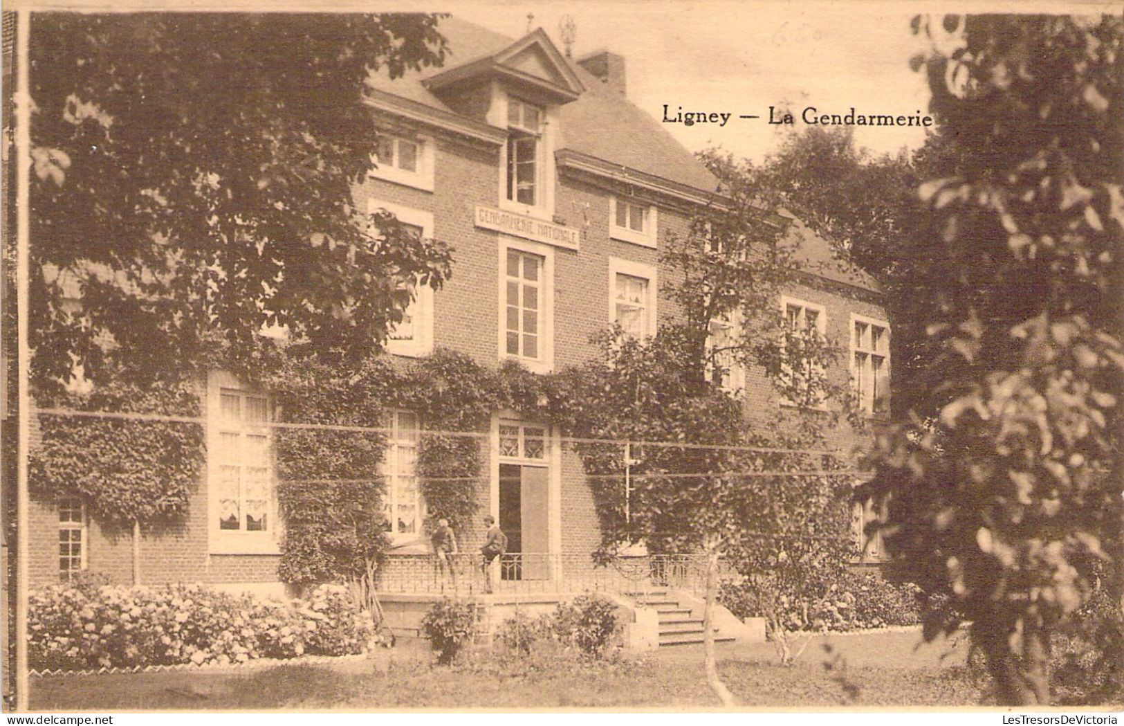 BELGIQUE - LIGNEY - La Gendarmerie - Carte Postale Ancienne - Autres & Non Classés