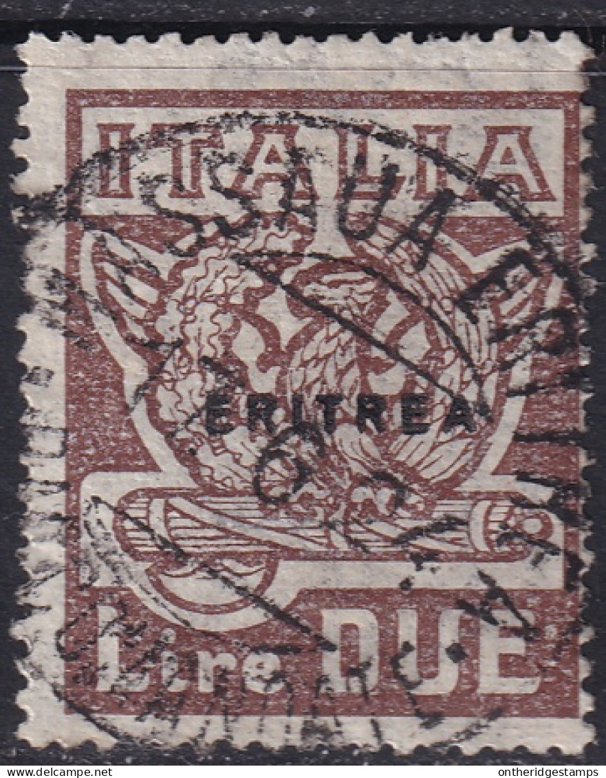 Eritrea 1923 Sc 73 Sa 69 Used Massaua Racommandate Cancel - Eritrea