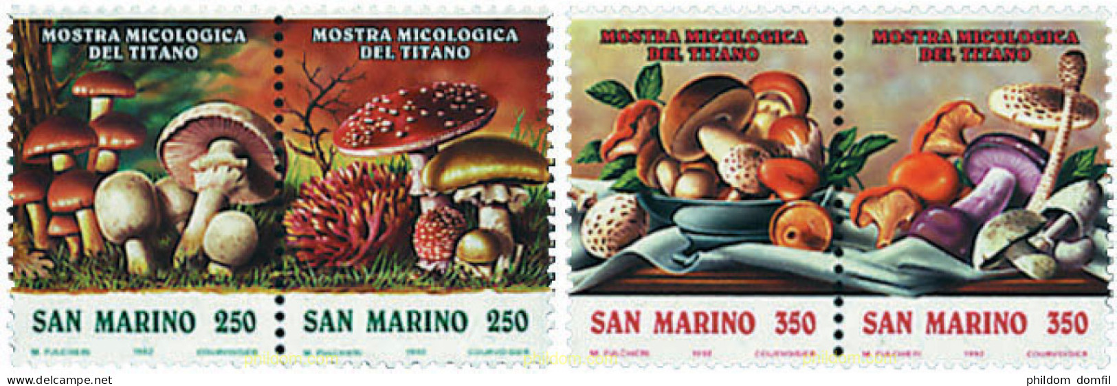 166391 MNH SAN MARINO 1992 EXPOSICION MICOLOGICA EN EL MONTE TITAN - Gebruikt